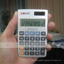 12 Digits Dual Power Pocket Calculator with Hard Metal Cover (CA3061)